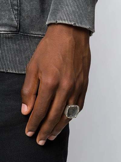 Shop Tobias Wistisen Exposed Set Crystal Ring In Metallic