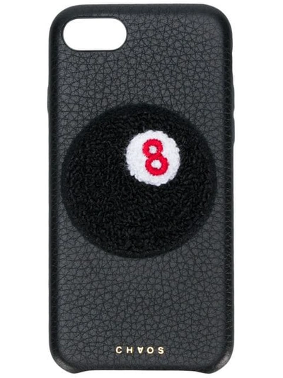 CHAOS 8-BALL IPHONE 7/8真皮手机壳 - 黑色