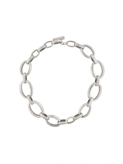 Shop Ann Demeulemeester Antique Chain Necklace - Metallic