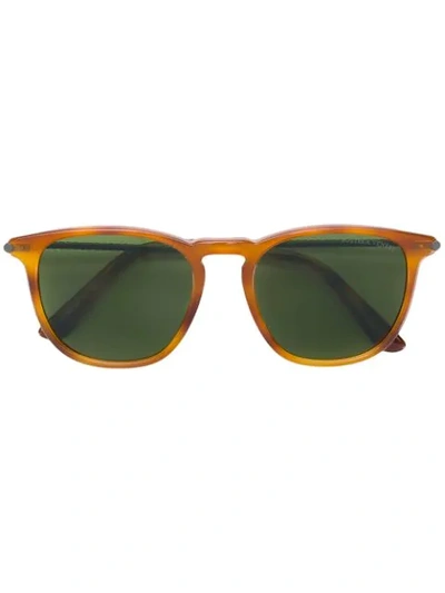 Shop Bottega Veneta Havana Acetate Sunglasses In 2985 -havana/havana-green
