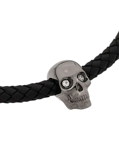 Shop Northskull Atticus Skull Cord Bracelet In Black