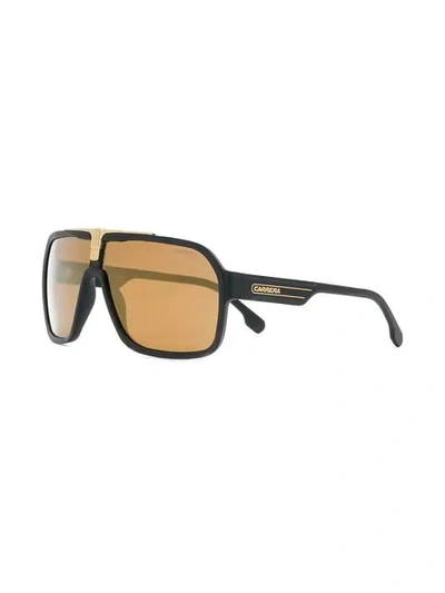 Shop Carrera Aviator Tinted Sunglasses In Black