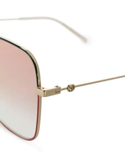 Shop Gucci Oversized Gradient Sunglasses In White
