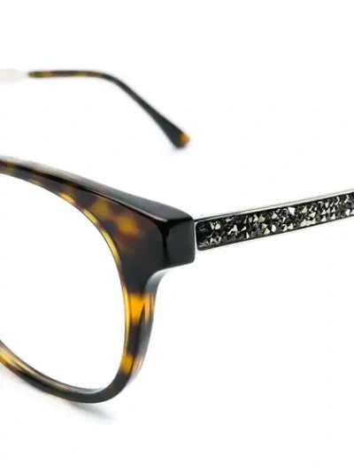 Shop Jimmy Choo Tortoiseshell Glasses In Brown