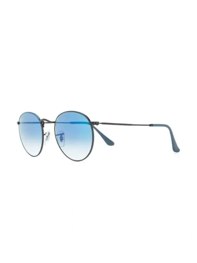 Ray Ban Round Frame Sunglasses In Blue