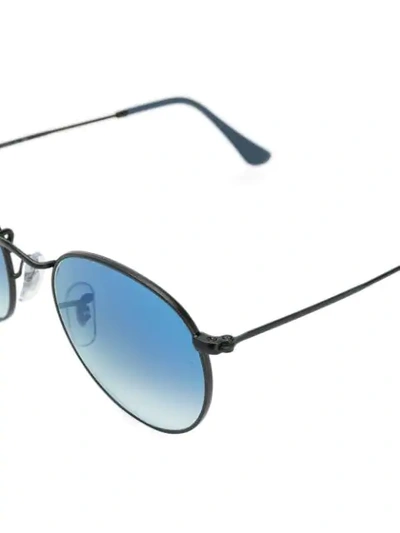 Ray Ban Round Frame Sunglasses In Blue