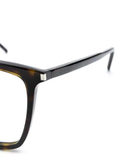 Shop Saint Laurent Classic Sl 260 Eyeglasses In Brown