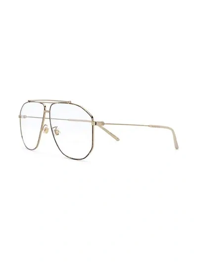 Shop Gucci Aviator Shaped In Gold