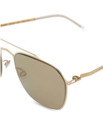 Shop Mykita X Maison Margiela Craft 006 Sunglasses In Gold
