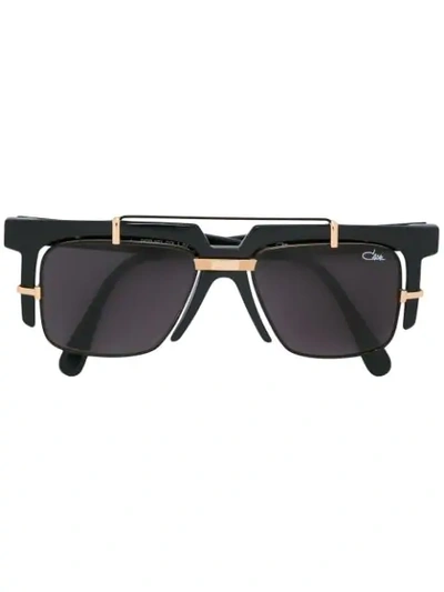 Shop Cazal Square Frame Sunglasses In Black