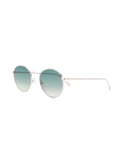 Shop Tom Ford Round Sunglasses In Metallic
