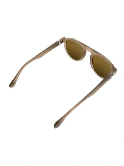 Shop Mykita X Maison Margiela Round Sunglasses In Brown