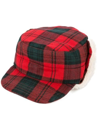 Shop Undercover Tartan Hat In Red