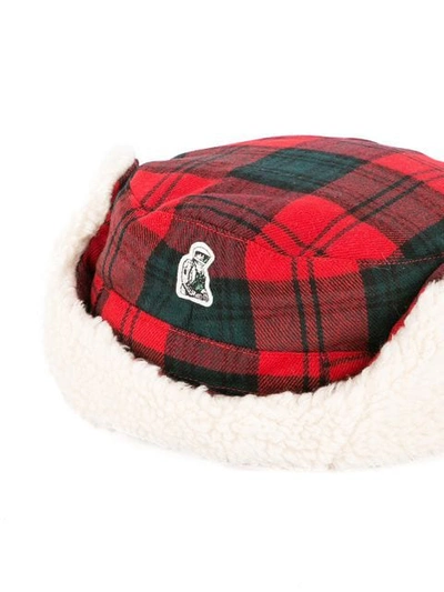 Shop Undercover Tartan Hat In Red