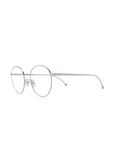 Shop Fendi Eyewear Oversized Glasses - Silver