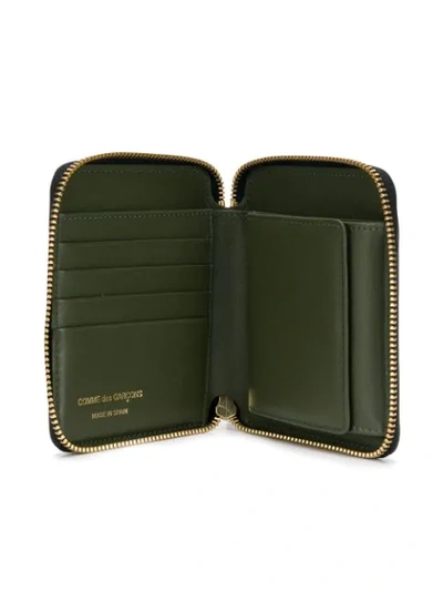 Shop Comme Des Garçons Textured Compact Wallet In Green