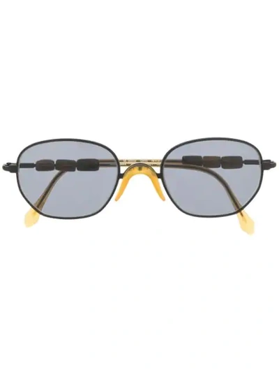 Pre-owned Missoni 1990s Round Frame Sunglasses In Black