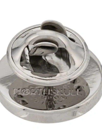 Shop Northskull Logo Engraved Pins In Silver