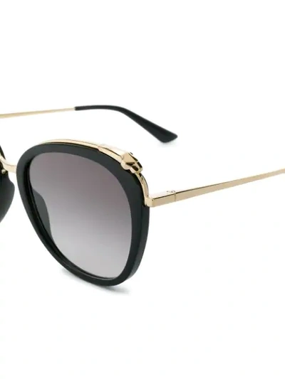 Cartier Panthère De  Sunglasses In Black