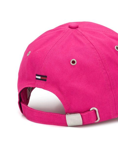 Shop Tommy Hilfiger Contras Logo Baseball Cap In Pink