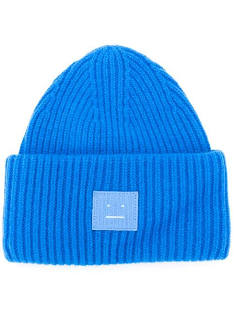 acne beanie blue