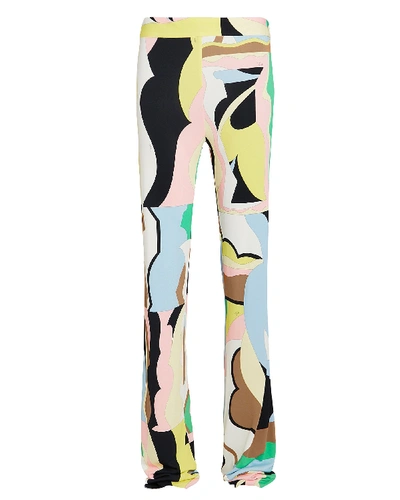 Shop Emilio Pucci Vallauris Print Flared Trousers