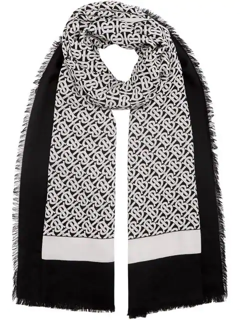 burberry scarf black and white