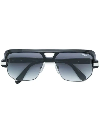 Shop Cazal Tinted Aviator Sunglasses In Black