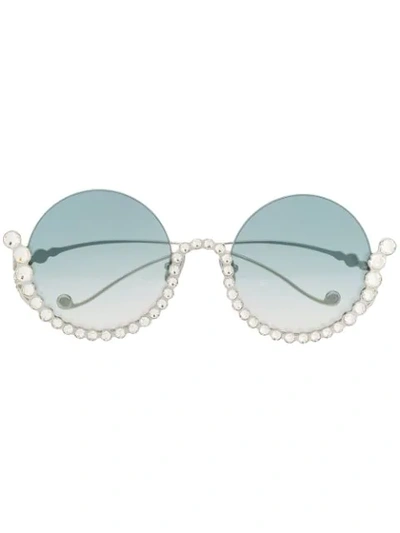 Shop Anna-karin Karlsson Full Moon Sunglasses In Silver