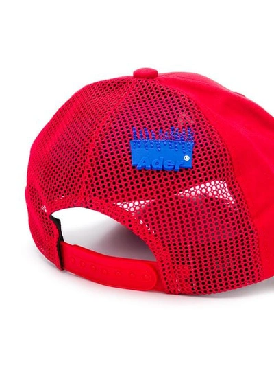 Shop Ader Error Mesh Panel Cap In Red