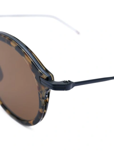 Shop Thom Browne Round Tortoiseshell Sunglasses In Brown