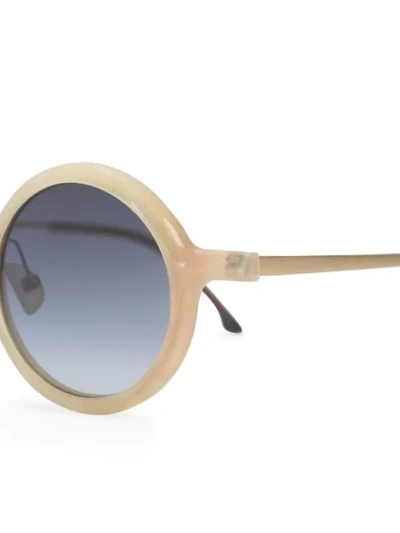 Shop Rigards Round Sunglasses In Neutrals