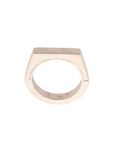 Shop Parts Of Four Geometric Matte Ring In Silver