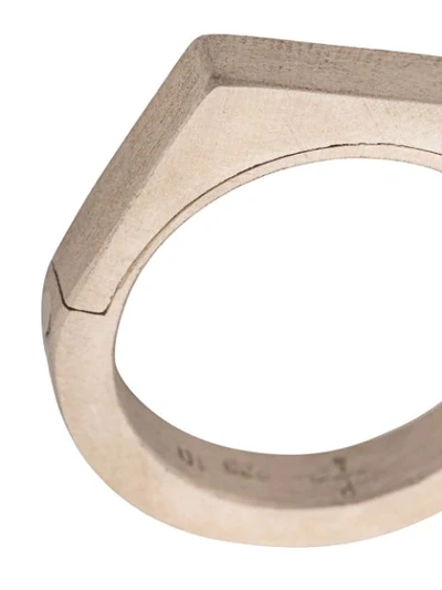 Shop Parts Of Four Geometric Matte Ring In Silver