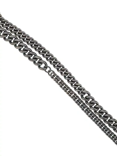 Shop Cedric Jacquemyn Double Chain Choker In Silver