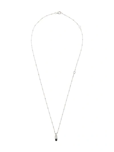 Shop Kasun London Bullet Pendant Necklace In Silver