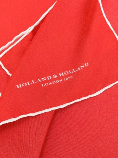 Shop Holland & Holland Finished Edge Scarf In Red