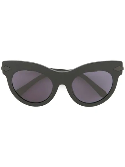 Shop Karen Walker Miss Lark Sunglasses In Black