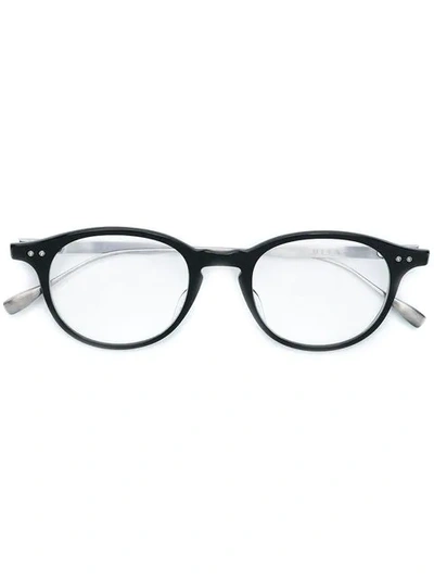 Shop Dita Eyewear Oval Shaped Glasses In Black