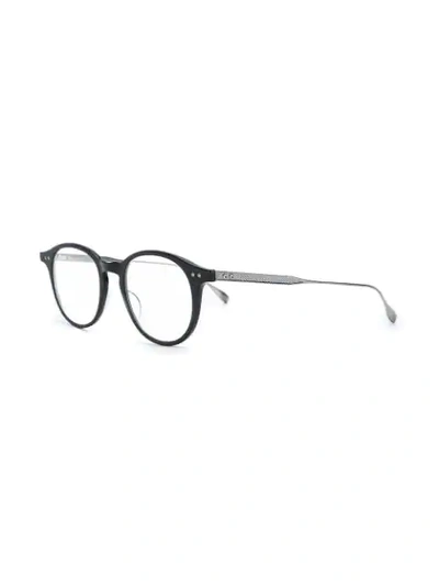 Shop Dita Eyewear Oval Shaped Glasses In Black