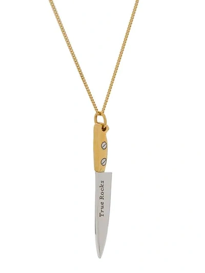 Shop True Rocks Knife Pendant Necklace In Gold
