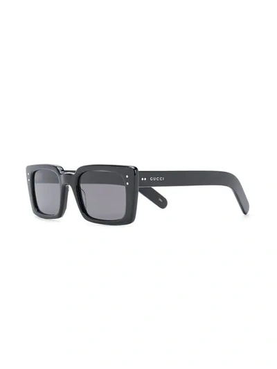 Shop Gucci Square Tinted Sunglasses In Black