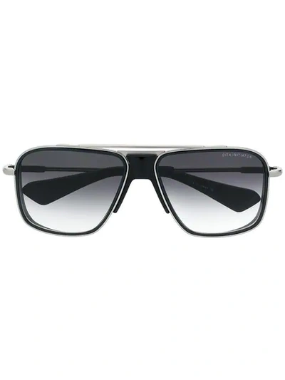 Shop Dita Eyewear Aviator Sunglasses In Black