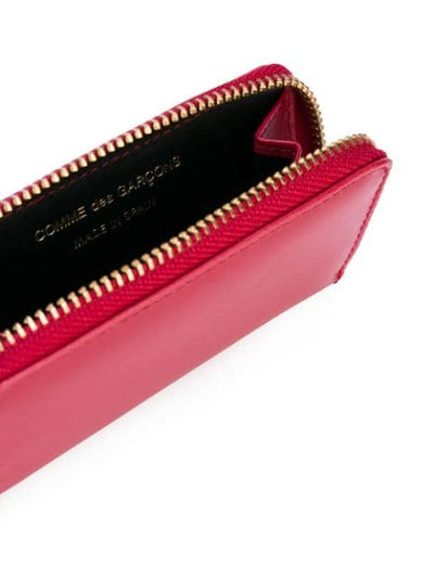 Comme Des Garçons Colour Plain Wallet In Red