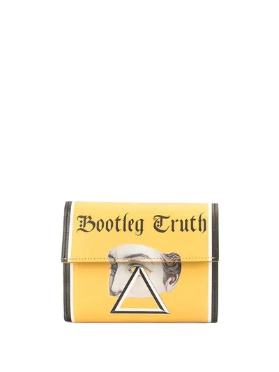 Shop Undercover 'bootleg Truth' Trifold Wallet In A Yellow