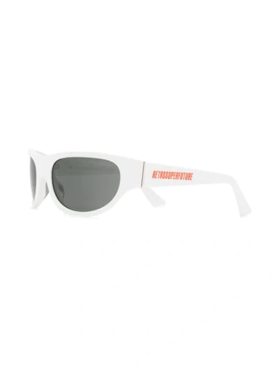 Retrosuperfuture Oversized Sunglasses In White