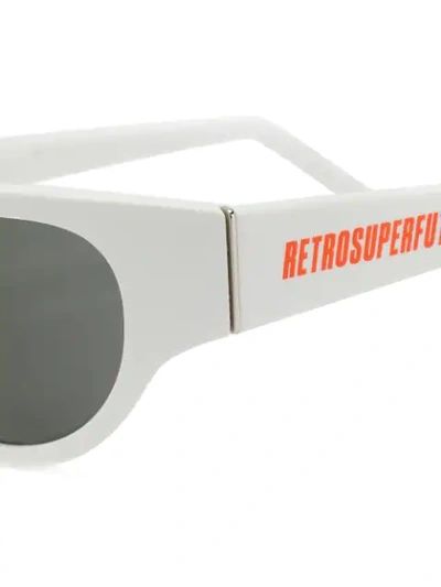 Retrosuperfuture Oversized Sunglasses In White