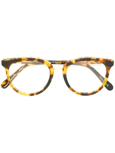 Shop Stella Mccartney Tortoise Shell Glasses In Brown