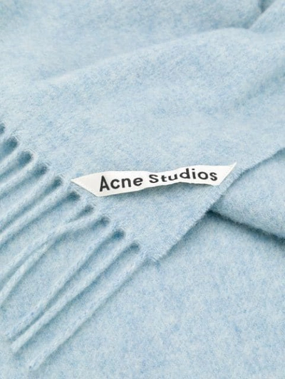 Shop Acne Studios Canada Nr New Fringed Scarf In Blue