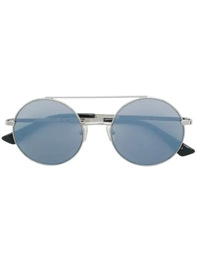 Shop Mcq By Alexander Mcqueen Round Frame Sunglasses In Metallic